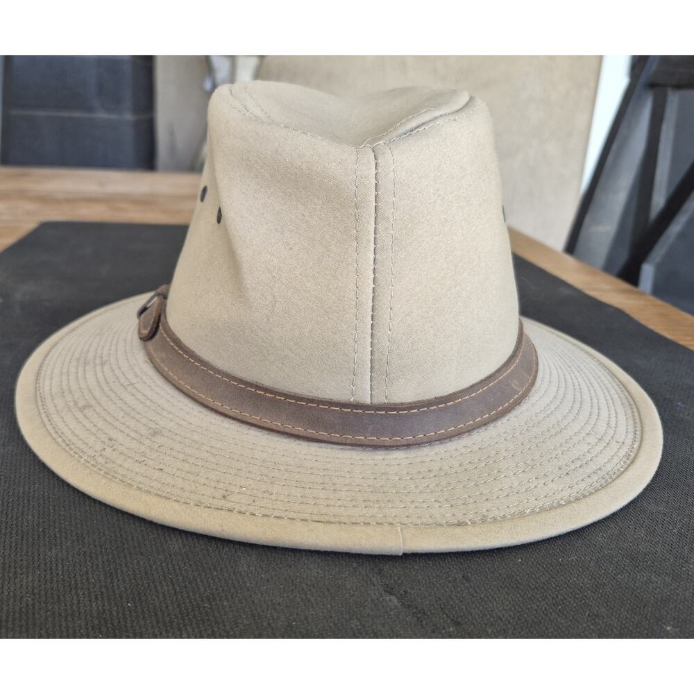 Vintage B. Adams & Sons Safari Hat Beige Brown Size S